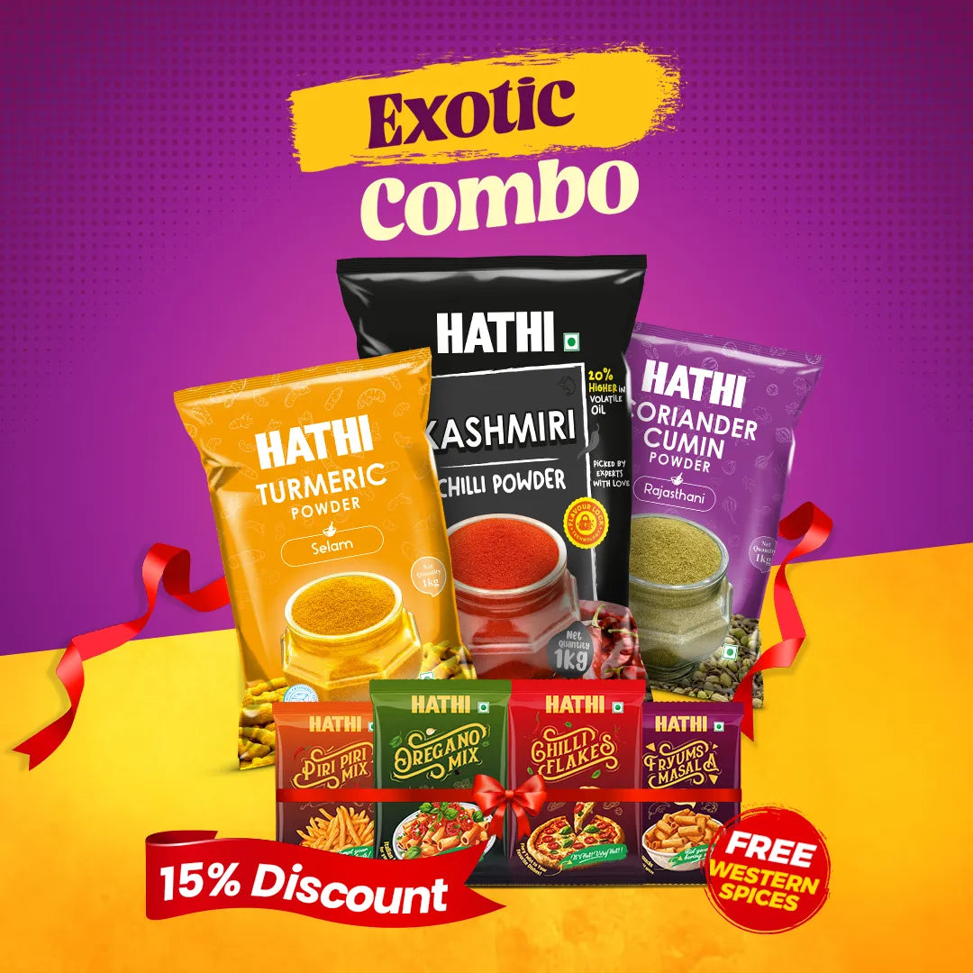Hathi Chili Turmeric Cumin Combo Exotic 1 Kg