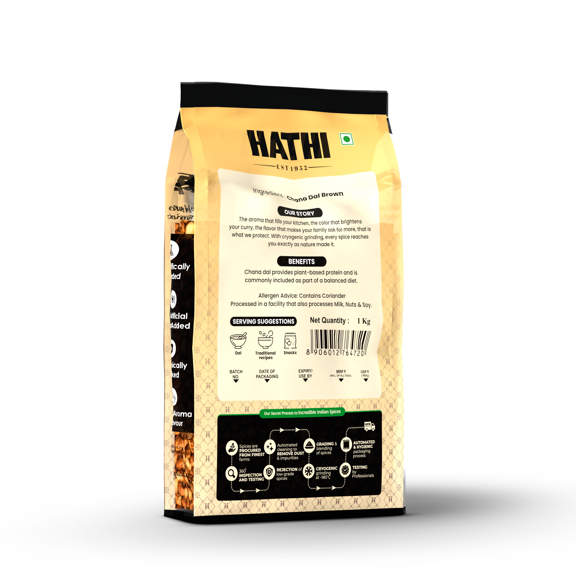 Brown Chana Dal | Stone Free, High Protein Split Gram