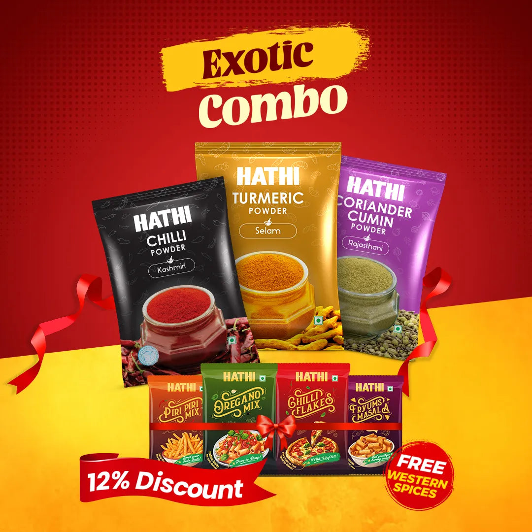 Hathi Chili Turmeric Cumin Combo Exotic 500gm