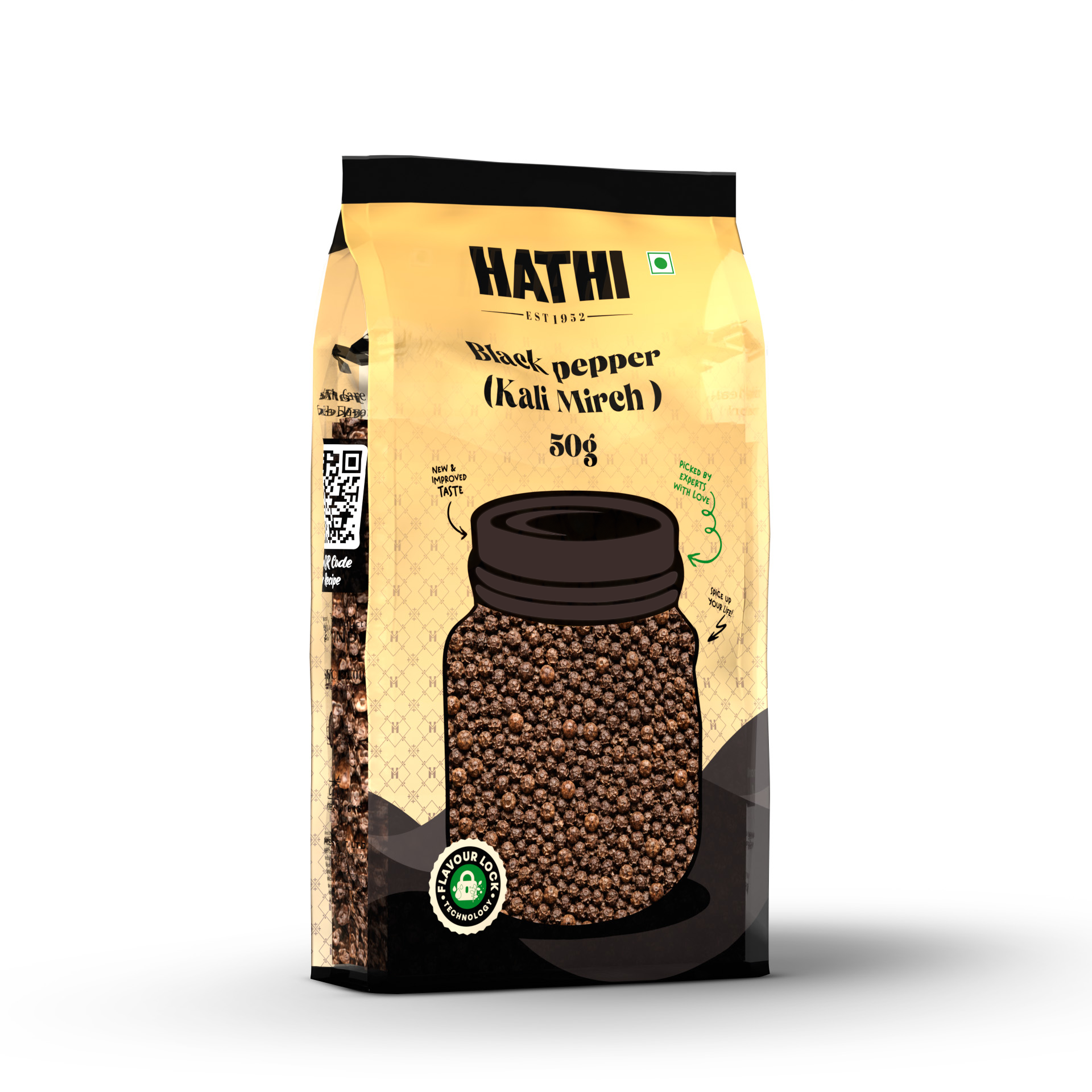 Whole Black Pepper (Kali Mirch) | Dense, High Piperine Peppercorns