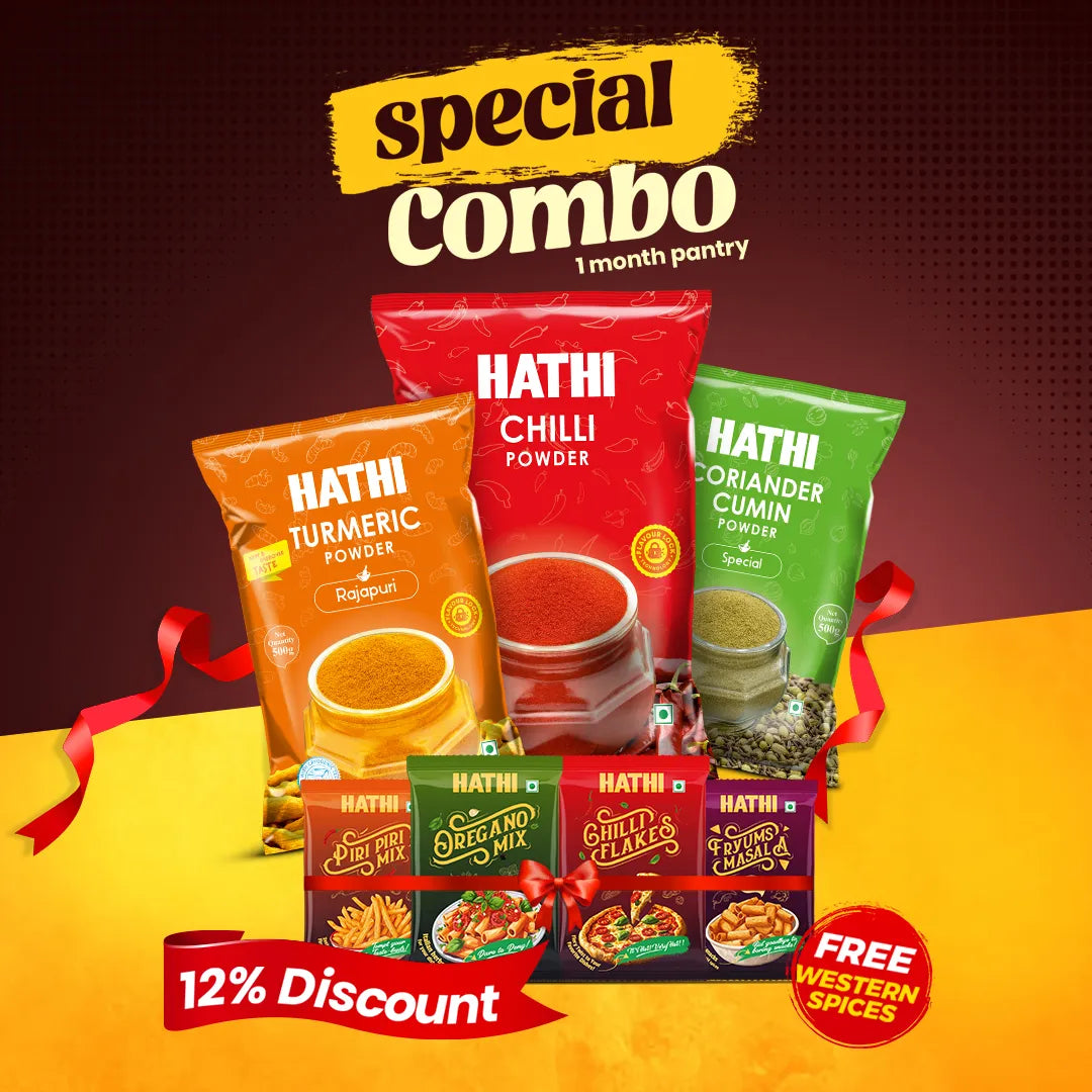Hathi Chili Turmeric Cumin Combo Special 500gm