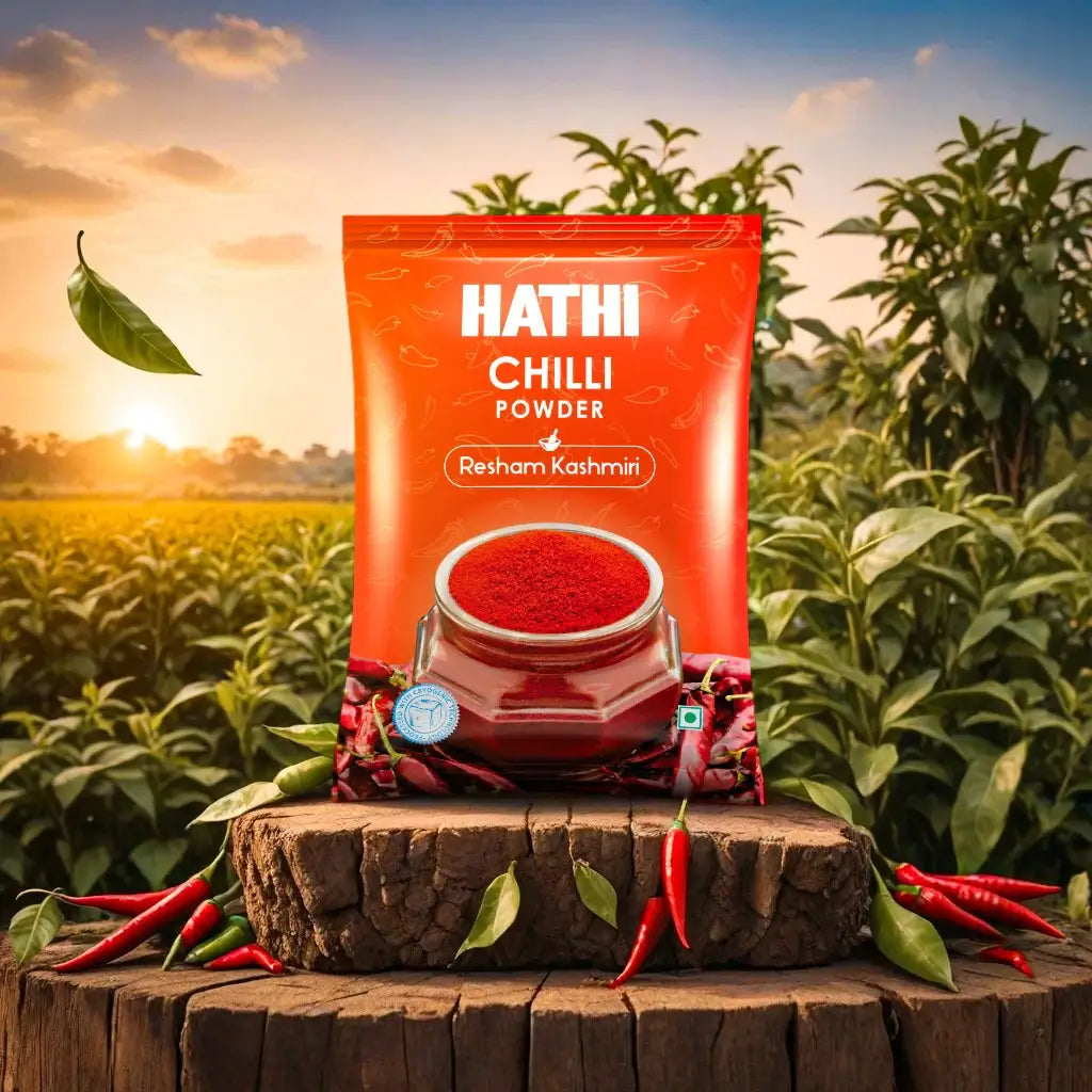 Resham Kashmiri Chilli Powder - Vibrant Red Color, Mild Heat