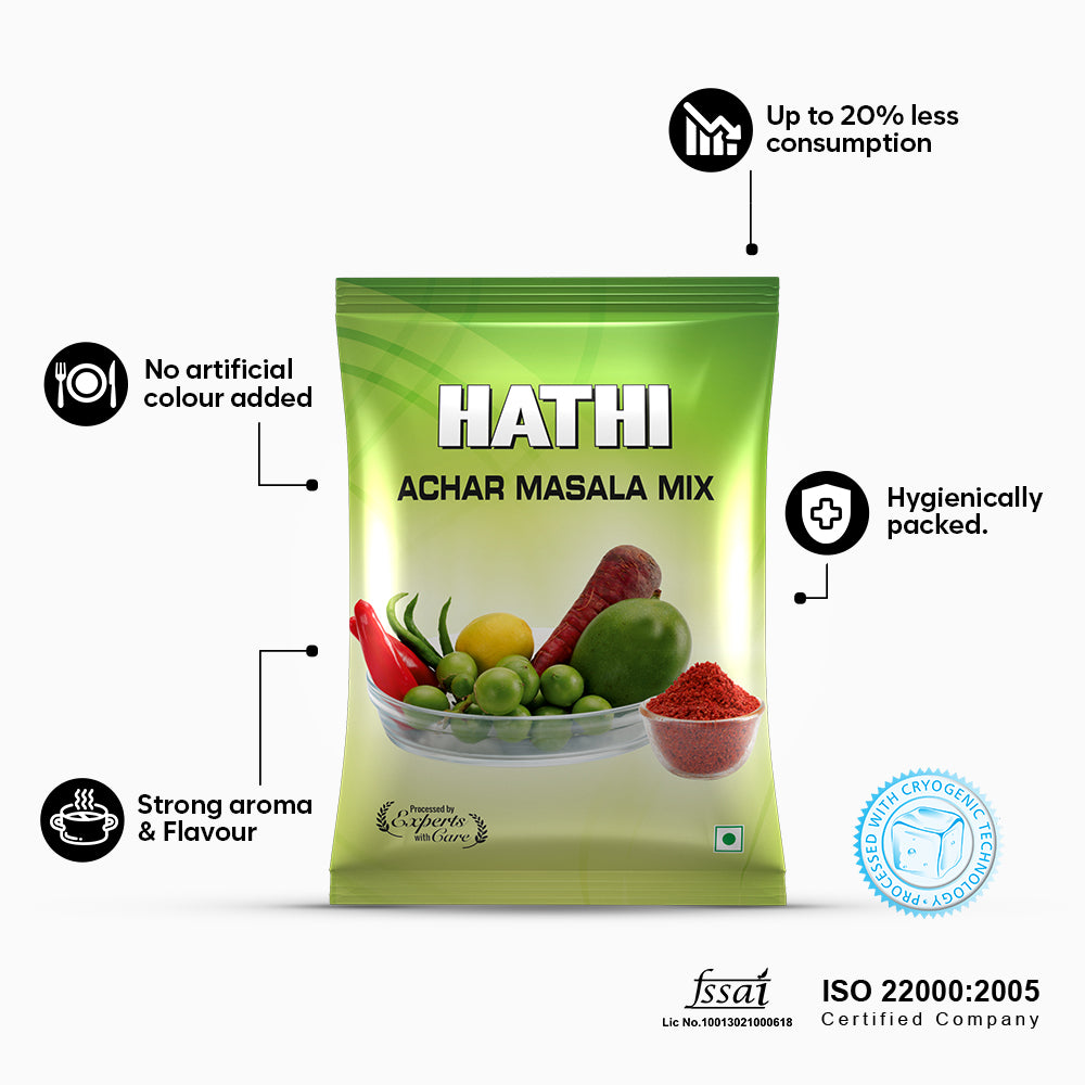 hathi achar masala mix, best achar mix, hathi masala, natural flavor