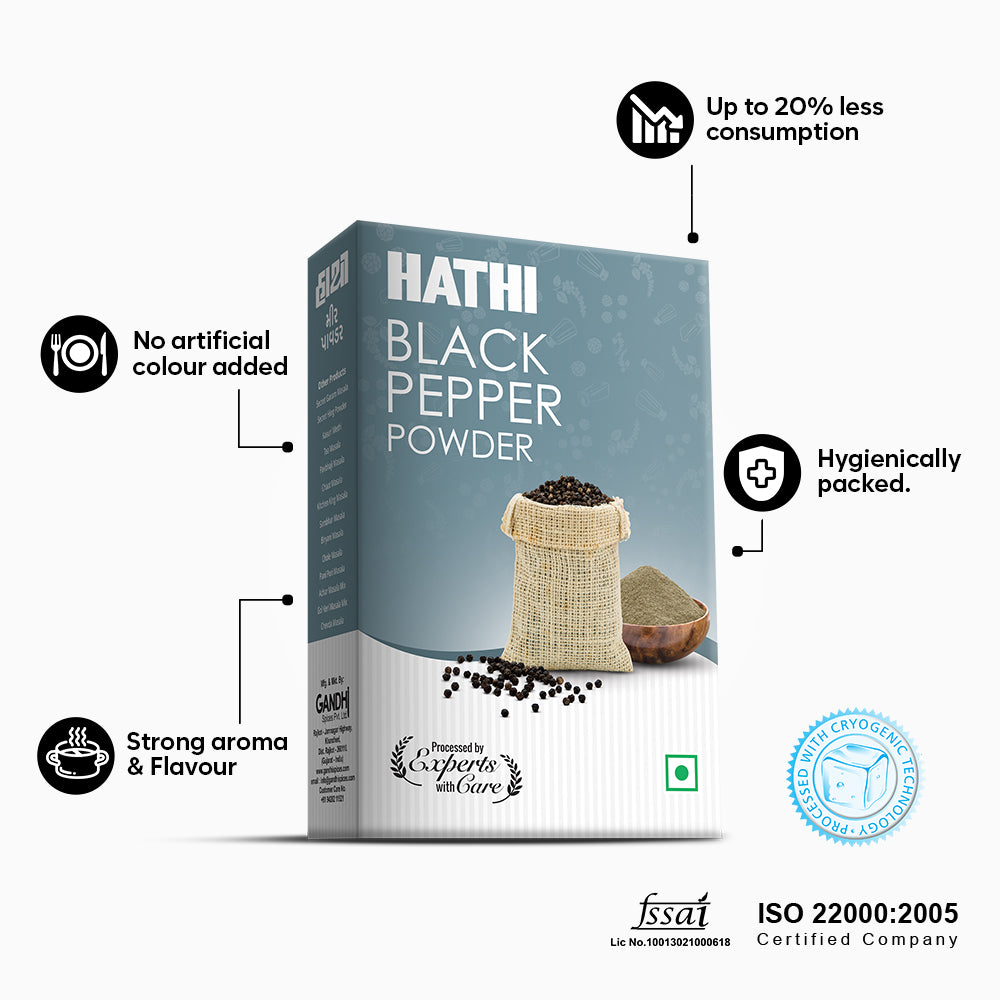 hathi black pepper powder, black pepper powder, best black pepper powder