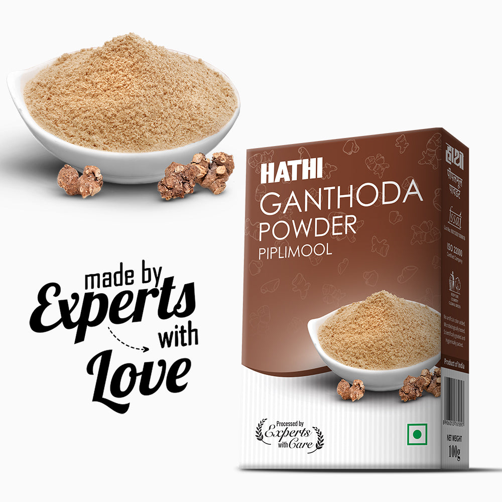 hathi ganthoda powder, ganthoda powder, best ganthoda powder, piplimool powder, best piplimool powder